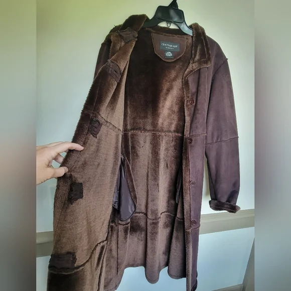 Centigrade Brown Teddy Jacket Plush Warmth - Picture 9 of 10